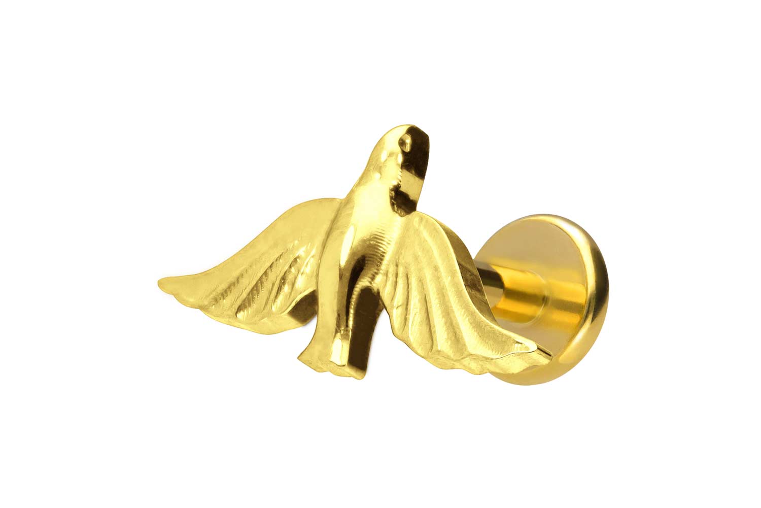 Titan Labret Piercing mit Innengewinde TAUBE